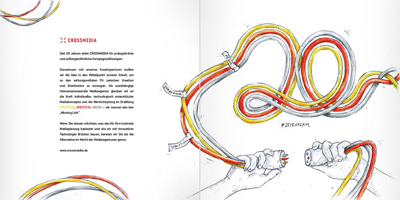 OMG, Crossmedia, double page spread